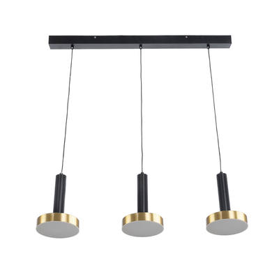 GLOBOSTAR® ZANE 60936 Κρεμαστό Φωτιστικό Design LED CCT 54W 6048lm 120° AC 220-240V IP20 - Εναλλαγή Φωτισμού μέσω Τηλεχειριστηρίου All In One Ψυχρό 6000k+Φυσικό 4500k+Θερμό 2700k Dimmable - Μ80 x Π15 x Υ20cm - Μαύρο & Χρυσό - 3 Χρόνια Εγγύηση