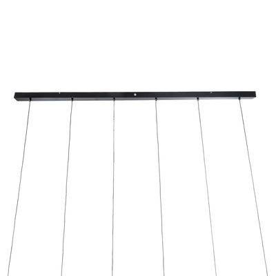 GLOBOSTAR® ZANE 60937 Κρεμαστό Φωτιστικό Design LED CCT 100W 11200lm 120° AC 220-240V IP20 - Εναλλαγή Φωτισμού μέσω Τηλεχειριστηρίου All In One Ψυχρό 6000k+Φυσικό 4500k+Θερμό 2700k Dimmable - Μ160 x Π15 x Υ20cm - Μαύρο & Χρυσό - 3 Χρόνια Εγγύηση