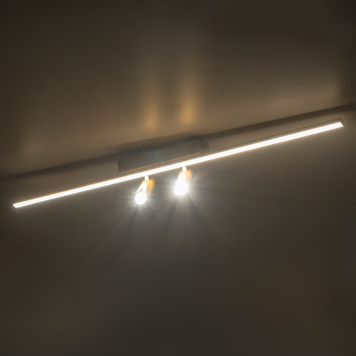 GLOBOSTAR® BARETTI 61228 Φωτιστικό Οροφής Linear Design LED CCT με Κινούμενα Σποτ LED Downlight 24W 2688lm 160° & 45° AC 220-240V IP20  - Εναλλαγή Φωτισμού μέσω Διακόπτη On/Off All In One Ψυχρό 6000k+Φυσικό 4500k+Θερμό 2700k - Μ80 x Π5.5 x Υ5 cm - Χρυσό - 3 Χρόνια Εγγύηση