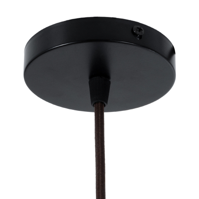 GloboStar® MALABO 02328 Boho Κρεμαστό Φωτιστικό Πλέγμα Μονόφωτο 1 x E27 IP20 Καφέ Ξύλο - Μ60 x Π60 x Υ31cm