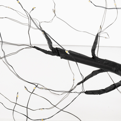 GloboStar® 71589 Διακοσμητικό Επιτραπέζιο Φωτιζόμενο Εύκαμπτο Mini Φυτό με 48 LED 3W 300lm Μπαταρίας Θερμό Λευκό 3000K Φ40 x Υ50cm