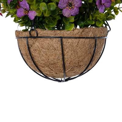 GloboStar® Artificial Garden GERBERA HANGING PLANT 20635 Τεχνητό Κρεμαστό Διακοσμητικό Φυτό Ζέρμπερας Y55cm