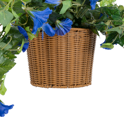 GloboStar® Artificial Garden MORNING GLORY HANGING PLANT 20636 Τεχνητό Κρεμαστό Διακοσμητικό Φυτό Ορτανσίας Y55cm