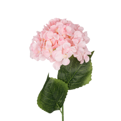 GloboStar® Artificial Garden PINK HYDRANGEA BRANCH 21143 Τεχνητό Διακοσμητικό Κλαδί Ροζ Ορτανσία Y73cm