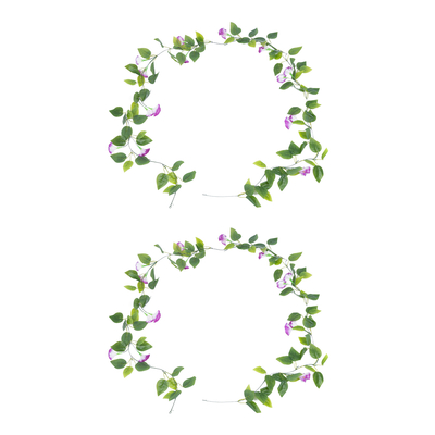 GloboStar® Artificial Garden MORNING GLORY GARLAND 21152 Τεχνητή Διακοσμητική Γυρλάντα Ορτανσίας Φ20 x Υ230cm Σετ 2 τεμαχίων