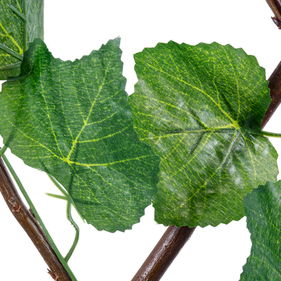 GloboStar® Artificial Garden VINE LEAVES 78499 Πτυσσόμενη Πέργκολα Τεχνητής Φυλλωσιάς - Κάθετος Κήπος Σύνθεση Αμπελόφυλλο Μ110 x Π10 x Υ120cm (min) Μ310 x Π10 x Υ45cm (max)