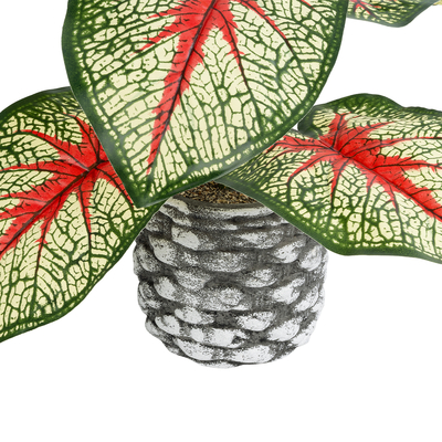 GloboStar® Artificial Garden CALADIUM 20891 Τεχνητό Διακοσμητικό Φυτό Τροπικό Φυτό Καλάδιο Φ40 x Υ33cm