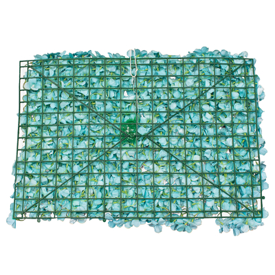 GloboStar® 78318 Συνθετικό Πάνελ Λουλουδιών - Κάθετος Κήπος Ορτανσία Τυρκουάζ Μ60 x Υ40 x Π5cm