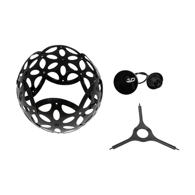 GloboStar® DOMINIC 202-0031 Μοντέρνο Κρεμαστό Φωτιστικό Καπέλο Μονόφωτο 1 x E27 IP20 Μαύρο Πλαστικό - Μ30 x Π30 x Υ70cm