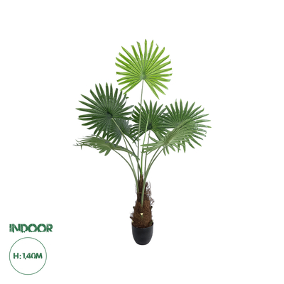 GloboStar® Artificial Garden SERENOA PALM PLANT 20971 Διακοσμητικό Φυτό Φοίνικα Σερενόα Φ60 x Υ140cm