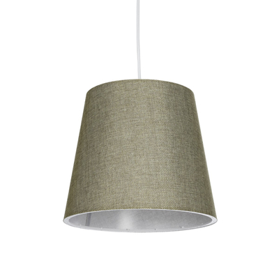 GloboStar® CONEY 203-0074 Μοντέρνο Κρεμαστό Φωτιστικό Καπέλο Μονόφωτο 1 x E27 IP20 Πράσινο Ύφασμα - Μ26 x Π26 x Υ25cm