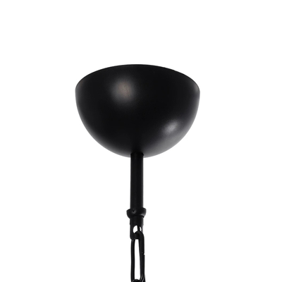 GloboStar® GATSBY 203-0007 Vintage Κρεμαστό Φωτιστικό Σχοινί Μονόφωτο 1 x E27 IP20 Μαύρο Μέταλλο με Μπεζ Σχοινί - Μ25 x Π25 x Υ25cm