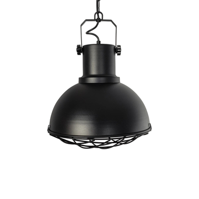 GloboStar® SIERRA 203-0011 Vintage Κρεμαστό Φωτιστικό Καμπάνα Μονόφωτο 1 x E27 IP20 Μαύρο & Χρυσό Μέταλλο - Μ31 x Π31 x Υ40cm