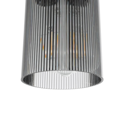 GloboStar® TORUS 203-0063 Μοντέρνο Κρεμαστό Φωτιστικό Καμπάνα Μονόφωτο 1 x E27 IP20 Μαύρο Πλαστικό - Μ10.5 x Π10.5 x Υ18.5cm