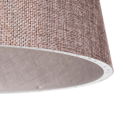 GloboStar® CONEY 203-0072 Μοντέρνο Κρεμαστό Φωτιστικό Καπέλο Μονόφωτο 1 x E27 IP20 Ροζ Ύφασμα - Μ26 x Π26 x Υ25cm