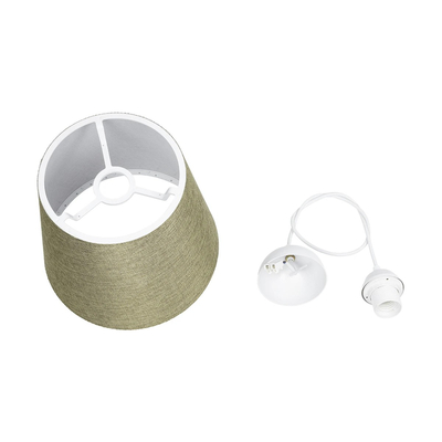 GloboStar® CONEY 203-0074 Μοντέρνο Κρεμαστό Φωτιστικό Καπέλο Μονόφωτο 1 x E27 IP20 Πράσινο Ύφασμα - Μ26 x Π26 x Υ25cm