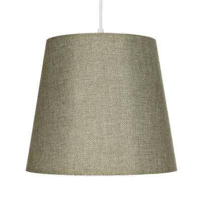 GloboStar® CONEY 203-0074 Μοντέρνο Κρεμαστό Φωτιστικό Καπέλο Μονόφωτο 1 x E27 IP20 Πράσινο Ύφασμα - Μ26 x Π26 x Υ25cm