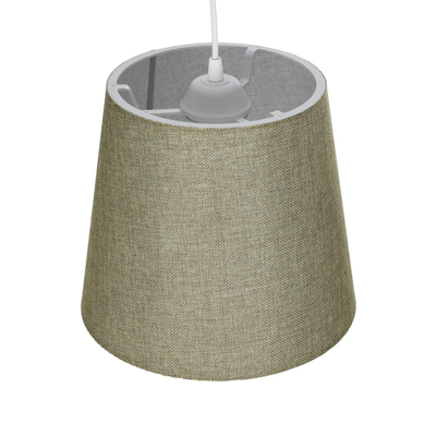 GloboStar® CONEY 203-0074 Μοντέρνο Κρεμαστό Φωτιστικό Καπέλο Μονόφωτο 1 x E27 IP20 Πράσινο Ύφασμα - Μ26 x Π26 x Υ25cm