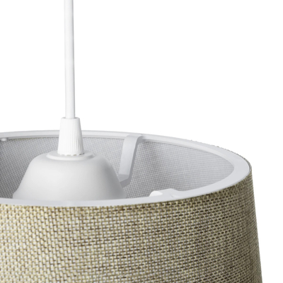 GloboStar® CONEY 203-0074 Μοντέρνο Κρεμαστό Φωτιστικό Καπέλο Μονόφωτο 1 x E27 IP20 Πράσινο Ύφασμα - Μ26 x Π26 x Υ25cm