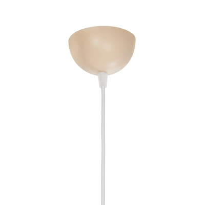 GloboStar® FERRO 203-0086 Μοντέρνο Κρεμαστό Φωτιστικό Καμπάνα Μονόφωτο 1 x E27 IP20 Μπεζ Πλαστικό - Μ30 x Π30 x Υ15cm