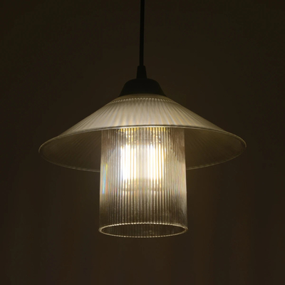 GloboStar® PROMO 203-0089 Μοντέρνο Κρεμαστό Φωτιστικό Καμπάνα Μονόφωτο 1 x E27 IP20 Μαύρο Πλαστικό - Μ25.5 x Π25.5 x Υ20cm