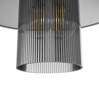 GloboStar® PROMO 203-0089 Μοντέρνο Κρεμαστό Φωτιστικό Καμπάνα Μονόφωτο 1 x E27 IP20 Μαύρο Πλαστικό - Μ25.5 x Π25.5 x Υ20cm