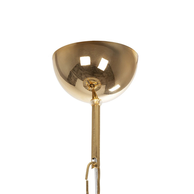 GloboStar® GLAMOROUS 203-0094 Κλασικό Κρεμαστό Φωτιστικό Κρύσταλλα Τρίφωτο 3 x E27 IP20 Χρυσό Μεταλλό με Διάφανο Κρύσταλλο - Μ28 x Π28 x Υ21.5cm