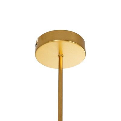 GloboStar® GLOBUS 203-0105 Μοντέρνο Φωτιστικό Οροφής Ράγα Πολύφωτο 4 x E27 IP20 Χρυσό Μέταλλο με Λευκό Γυαλί - Μ70 x Π15 x Υ34cm