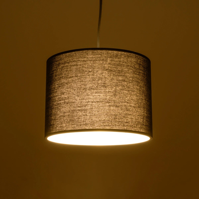 GloboStar® BLAZE 203-0109 Μοντέρνο Κρεμαστό Φωτιστικό Καπέλο Μονόφωτο 1 x E27 IP20 Μαύρο Ύφασμα - Μ22 x Π22 x Υ20cm