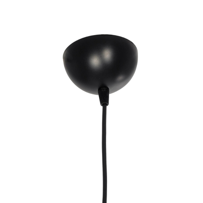 GloboStar® ALINA 203-0130 Μοντέρνο Κρεμαστό Φωτιστικό Καπέλο Μονόφωτο 1 x E27 IP20 Γκρι & Λευκό Ύφασμα - Μ30 x Π30 x Υ93cm