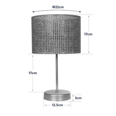 GloboStar® WIZ 203-0181 Μοντέρνο Επιτραπέζιο Φωτιστικό Μονόφωτο 1 x E27 IP20 Χρυσο Μέταλλο Με Καφέ Καπέλο- Μ22 x Π22 x Υ36.5cm