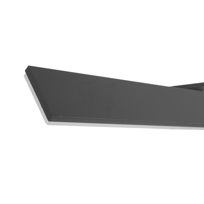 GloboStar® MIRROR 60516 Φωτιστικό Τοίχου - Απλίκα LED 14W 1680lm 120° AC 85-265V IP54 Φυσικό Λευκό 4500K Γκρι Μέταλλο - Μ58 x Π15 x Υ6cm - 2 Xρόνια Εγγύηση