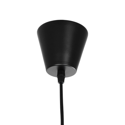 GloboStar® LUMINOVA 61466 Μοντέρνο Κρεμαστό Φωτιστικό Πλέγμα Μονόφωτο 1 x E27 IP20 Μαύρο Σχοινί με Μαύρο Σύρμα - Μ80 x Π80 x Υ30cm