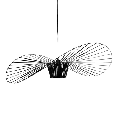 GloboStar® LUMINOVA 61467 Μοντέρνο Κρεμαστό Φωτιστικό Πλέγμα Μονόφωτο 1 x E27 IP20 Μαύρο Σχοινί με Μαύρο Σύρμα - Μ100 x Π100 x Υ30cm