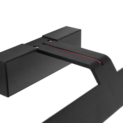 GloboStar® MIRROR 60517 Φωτιστικό Τοίχου - Απλίκα LED 14W 1680lm 120° AC 85-265V IP54 Φυσικό Λευκό 4500K Μαύρο Μέταλλο - Μ58 x Π15 x Υ6cm - 2 Xρόνια Εγγύηση