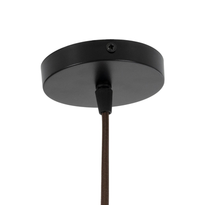 GloboStar® KENTUCKY 01893 Vintage Κρεμαστό Φωτιστικό Πλέγμα Μονόφωτο 1 x E27 IP20 Καφέ Μέταλλο - Μ60 x Π60 x Υ52cm