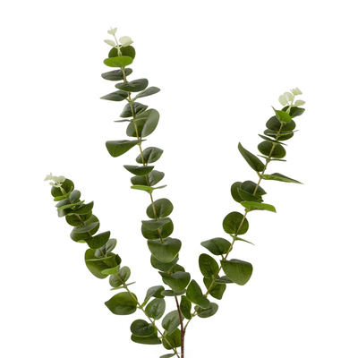 GloboStar® Artificial Garden EUCALYPTUS BRANCH 20484 Τεχνητό Διακοσμητικό Κλαδί Ευκάλυπτου Πράσινο Π30 x Μ30 x Υ80m