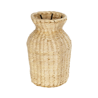 GloboStar® Artificial Garden HAVANA 21222 Διακοσμητικό Πλεκτό Καλάθι - Κασπώ Γλάστρα - Flower Pot Μπεζ Μ16 x Π16 x Υ25cm