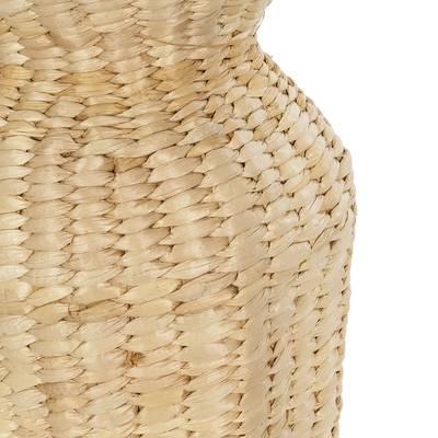 GloboStar® Artificial Garden HAVANA 21222 Διακοσμητικό Πλεκτό Καλάθι - Κασπώ Γλάστρα - Flower Pot Μπεζ Μ16 x Π16 x Υ25cm