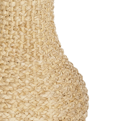 GloboStar® Artificial Garden SANDIAGO 21234 Διακοσμητικό Πλεκτό Καλάθι - Κασπώ Γλάστρα - Flower Pot Μπεζ Π25 x M25 x x Υ40cm