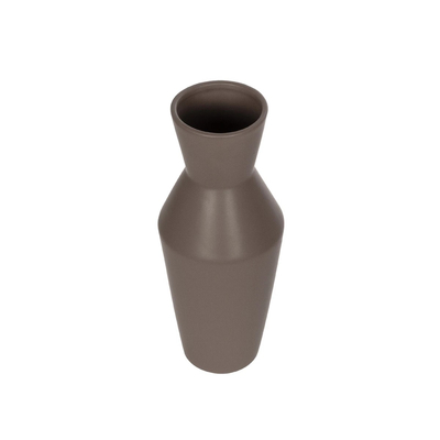 GloboStar® Artificial Garden UNIQUE 21286 Διακοσμητικό Κεραμικό Βάζo Καφέ Π10 x Μ10 x Υ24cm