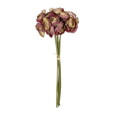 GloboStar® Artificial Garden PINK CAMELA BOUQUET 21299 Τεχνητό Διακοσμητικό Μπουκέτο Ρόζ Καμέλια Y37cm