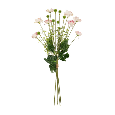 GloboStar® Artificial Garden PINK CANAION FLOWER BOUQUET 21327 Τεχνητό Διακοσμητικό Μπουκέτο Ροζ Κάννα Y60cm