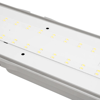 GLOBOSTAR® EMERGANO 60180 120cm Γραμμικό Βιομηχανικό Φωτιστικό Tri-Proof Τεχνολογίας Emergency με Ενσωματωμένη Μπαταρία Li-Ion 3.7V 5000mAH & Αυτονομία 3 Ώρες LED 48W 5760lm 120° AC 220-240V Αδιάβροχο IP65 Ψυχρό Λευκό 6000K - LUMILEDs SMD Chip & TÜV SÜD Driver - Γκρι με Γαλακτερό Κάλυμμα Πλαστικό PC - Μ120 x Π10.5 x Υ8cm - 5 Χρόνια Εγγύση