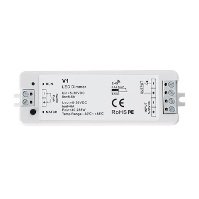 GloboStar® 73119 V1+R11 SKYDANCE ΣΕΤ Dimmer & Ασύρματο Χειριστήριο Αφής 1 Group RF 2.4Ghz 8A Max DC 5-36V (288W) - DC 3V IP20 - 5 Χρόνια Εγγύηση