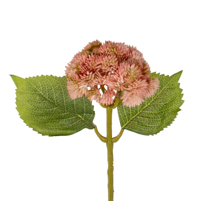 GloboStar® Artificial Garden SALMON SEDUM BRANCH 21337 Τεχνητό Διακοσμητικό Κλαδί Ροζ Σέδο Y38cm