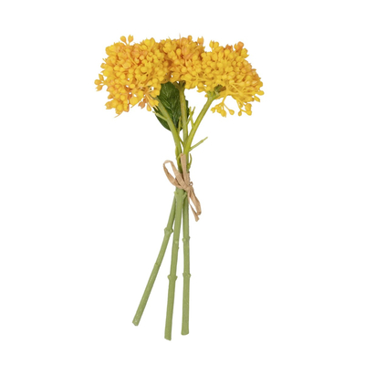 GloboStar® Artificial Garden YELLOW HYACINTH BOUQUET 21352 Τεχνητό Διακοσμητικό Μπουκέτο Κίτρινος Υάκυνθος Y30cm