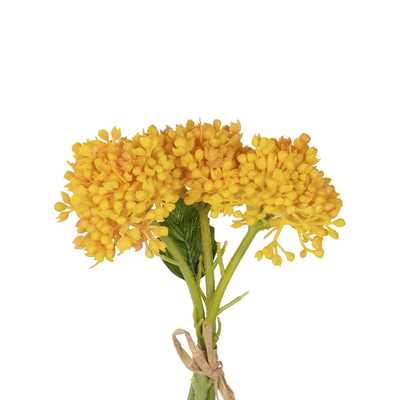 GloboStar® Artificial Garden YELLOW HYACINTH BOUQUET 21352 Τεχνητό Διακοσμητικό Μπουκέτο Κίτρινος Υάκυνθος Y30cm