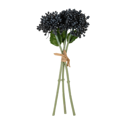 GloboStar® Artificial Garden BLACK HYACINTH BOUQUET 21356 Τεχνητό Διακοσμητικό Μπουκέτο Μαύρο Υάκυνθος Y30cm