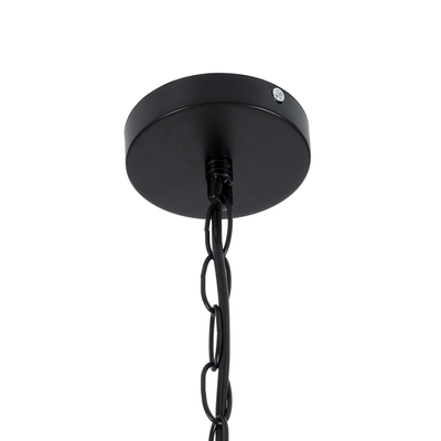 GloboStar® ESTELLE 01003 Vintage Κρεμαστό Φωτιστικό Πλέγμα Πολύφωτο 8 x E14 IP20 Μαύρο Μέταλλο - Μ65 x Π65 x Y50cm